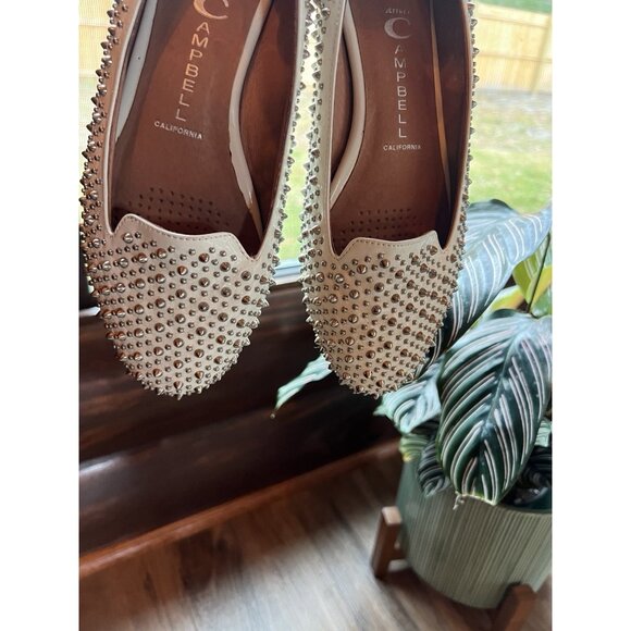 Jeffrey Campbell Martini Spiked Flats Shoes White Leather Slip-On Size 8.5 - Picture 15 of 16